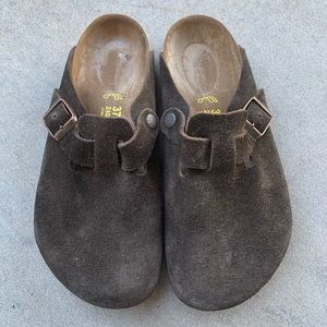 Birkenstock Boston Clogs Sueded Leather 37